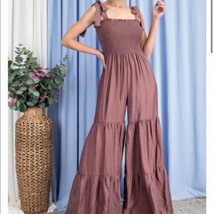 Peyton & Peppy Boutique - Plum Love Jumpsuit - size Medium